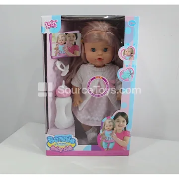 12-inch Vinyl Doll with Drinking & Wetting Function, 12 Sounds, Bottle & Pacifier