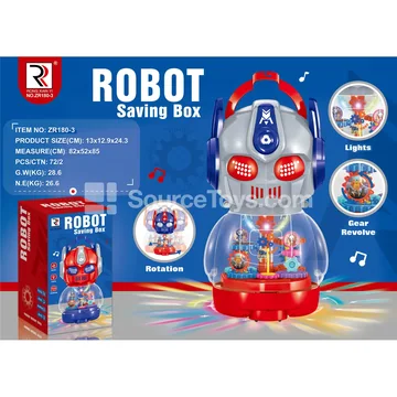 Handheld Gear Piggy Bank Robot