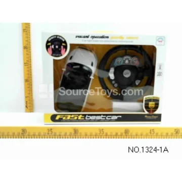 Steering-Wheel Remote Control Toy Vehicle, 3 Assorted Colors (Red, Yellow, White) (1324-1A)