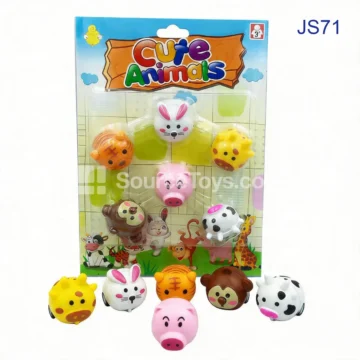 Pull-Back Toy Animals, 6 Assorted Designs (JS71)