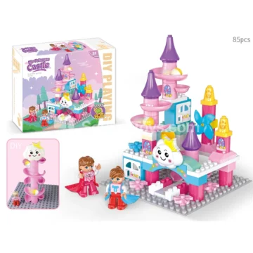 Princess Castle Marble Run Building Block Set, 85 Pieces (JS611B2)