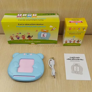 Cartoon Bear Early Education English Learning Machine French Version 224 Words