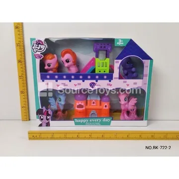 Castle Slide with Castle & 5 Ponies