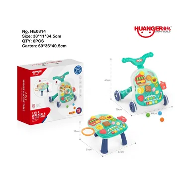 2-in-1 Cake Ride-On Walker (Green)