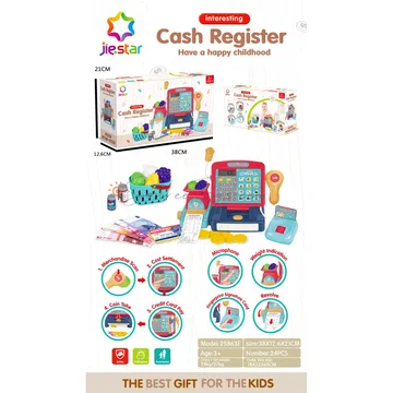 Cash Register Pretend-Play Toy with Display Box