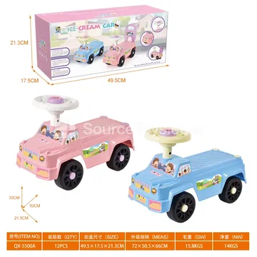 Scooter Ride-On (Ice Cream Truck, BB Whistle Steering Wheel, No Backrest)