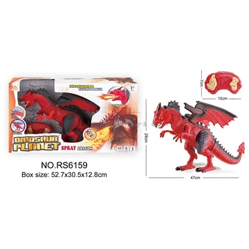Remote Control Fire Dragon with Spray, Sound, and Light