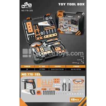 Pretend-Play Educational Drill Toolbox Set (Large)