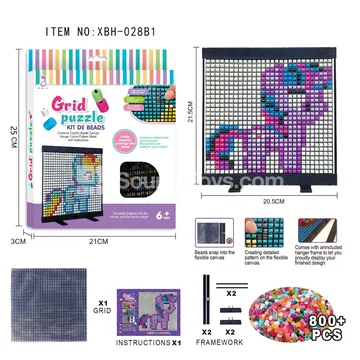 DIY Pixel Art Pony Hama Beads Figurine