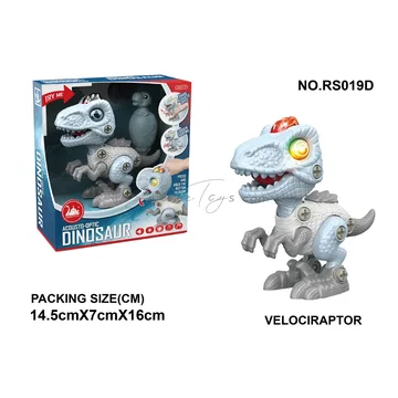 DIY Assembly Dinosaur Raptor with Sound and Light