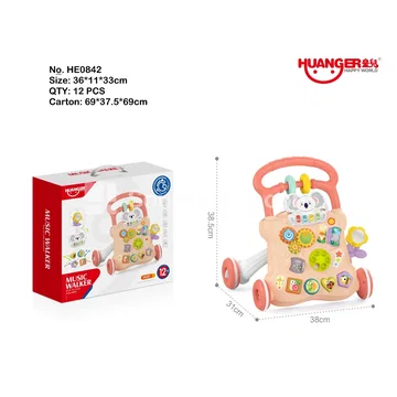 Pink Elephant Push Walker