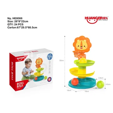 Lion Basket Track Rolling Ball Set (3-Tier)