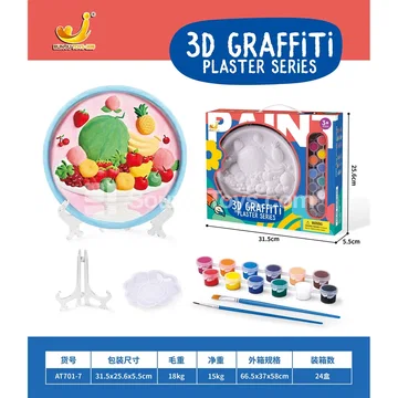 DIY Plaster Painting Fruit Tray