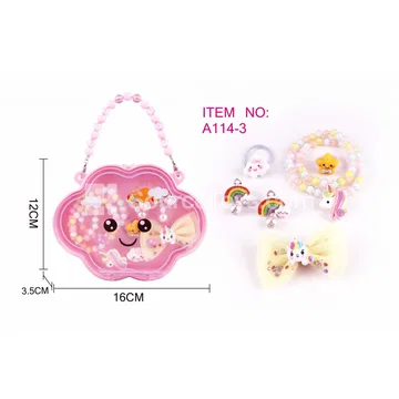 Girls’ Fashion Accessory Set – Cloud Handbag Necklace Unicorn Set / Necklace / Hair Clip / Ear Clip Role Play