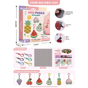 Fruit Mesh DIY Fuse Bead Keychain Pendant