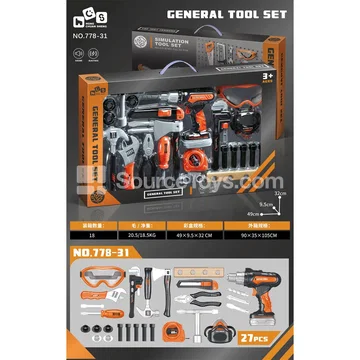 Pretend-Play Electric Drill Tool Set