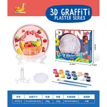 DIY Plaster Painting Plate  Fruit Basket