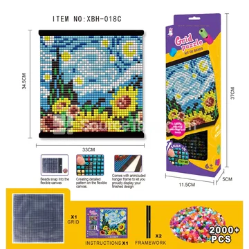 Girls’ Jewelry DIY Bean Mosaic Educational Assembly Toy