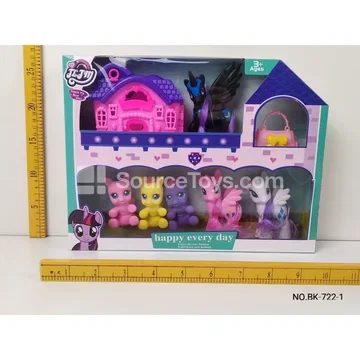Castle Playset with Bag & 6 Ponies