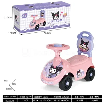 Ride-on Scooter with Whistle Steering Wheel