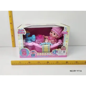 10-inch Expression Vinyl Doll with Functional Bathtub, 3 Styles